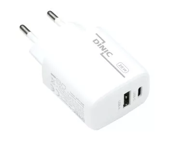 USB C+A Ladegerät/Netzteil 20W, PD, weiß, Box Power Delivery, weiß, DINIC Box